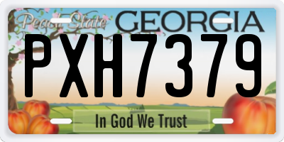 GA license plate PXH7379