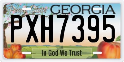 GA license plate PXH7395