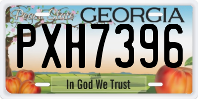 GA license plate PXH7396