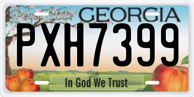 GA license plate PXH7399