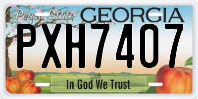 GA license plate PXH7407