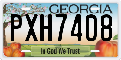 GA license plate PXH7408