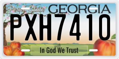 GA license plate PXH7410