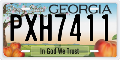 GA license plate PXH7411
