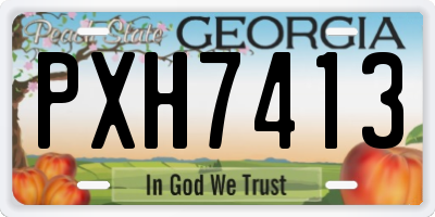 GA license plate PXH7413