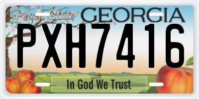 GA license plate PXH7416