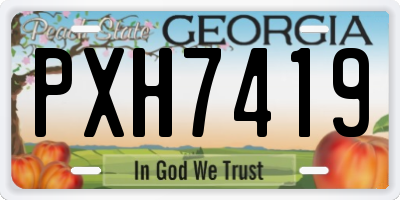 GA license plate PXH7419