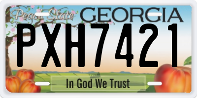 GA license plate PXH7421