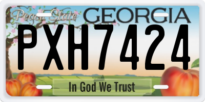 GA license plate PXH7424