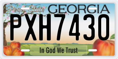 GA license plate PXH7430