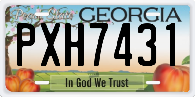 GA license plate PXH7431