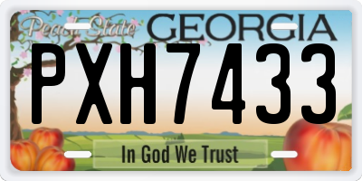 GA license plate PXH7433