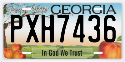 GA license plate PXH7436