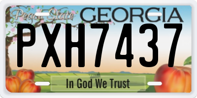 GA license plate PXH7437