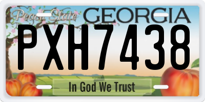GA license plate PXH7438