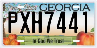 GA license plate PXH7441
