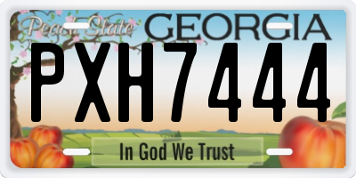 GA license plate PXH7444