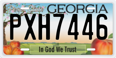 GA license plate PXH7446
