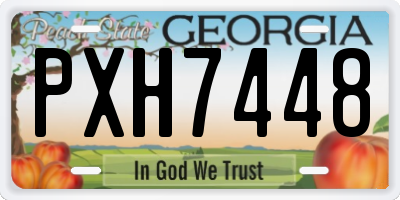 GA license plate PXH7448