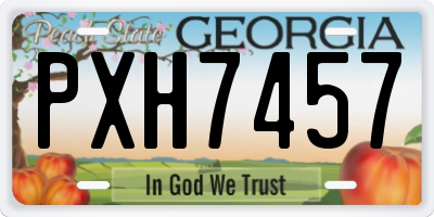 GA license plate PXH7457