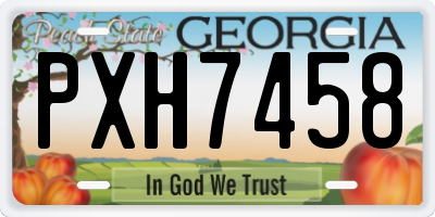 GA license plate PXH7458