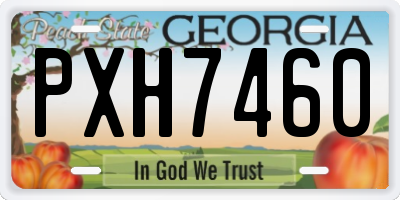 GA license plate PXH7460