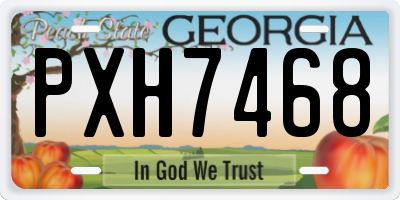 GA license plate PXH7468