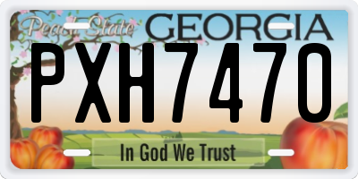 GA license plate PXH7470