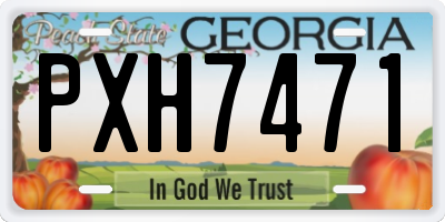 GA license plate PXH7471