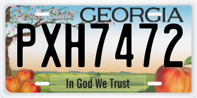 GA license plate PXH7472