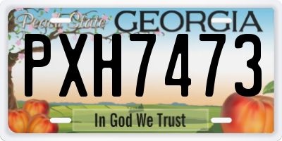 GA license plate PXH7473