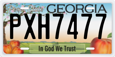 GA license plate PXH7477