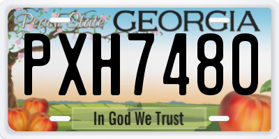 GA license plate PXH7480
