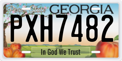 GA license plate PXH7482