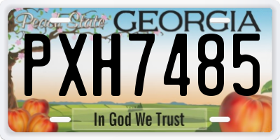 GA license plate PXH7485