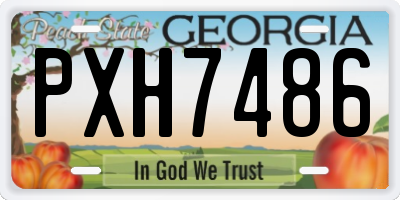 GA license plate PXH7486