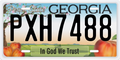GA license plate PXH7488