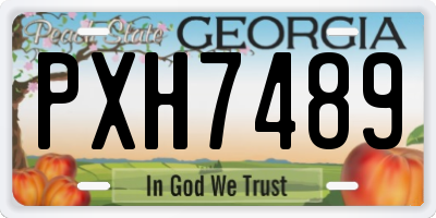 GA license plate PXH7489