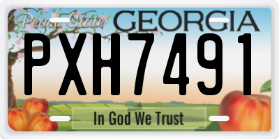 GA license plate PXH7491