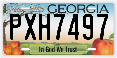 GA license plate PXH7497