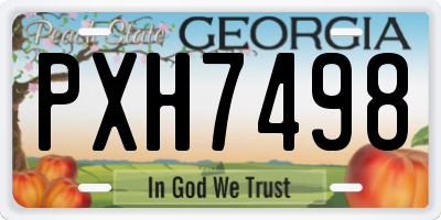 GA license plate PXH7498