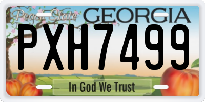 GA license plate PXH7499