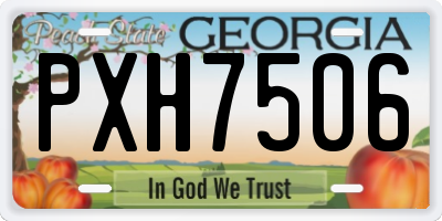 GA license plate PXH7506