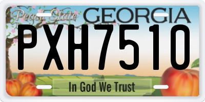 GA license plate PXH7510