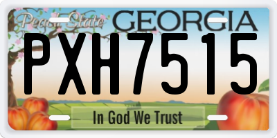 GA license plate PXH7515