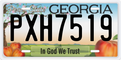 GA license plate PXH7519