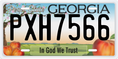 GA license plate PXH7566