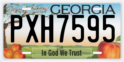GA license plate PXH7595