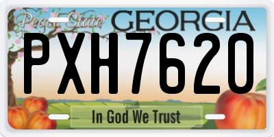 GA license plate PXH7620