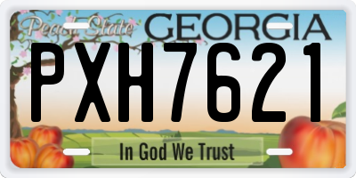 GA license plate PXH7621